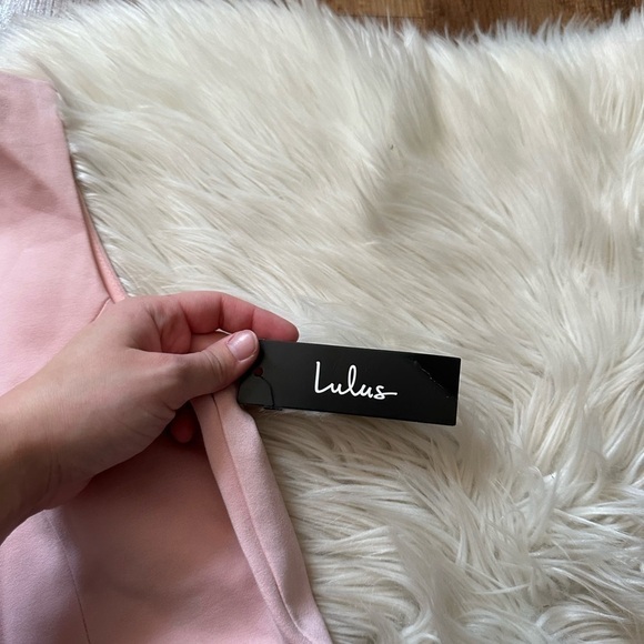 LULU’S Here And Vow Light Pink Sleeveless Ruffled Bodycon Dress - Picture 7 of 7